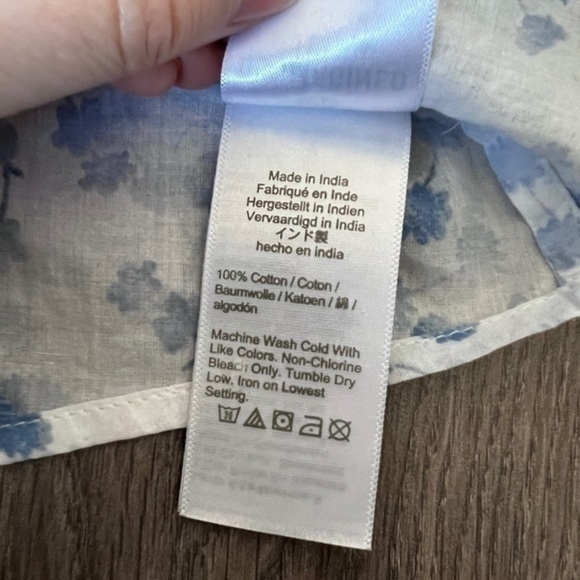 J. Crew Cotton Voile Embroidered Pajama Tank In Watercolor Size Medium - Picture 11 of 14